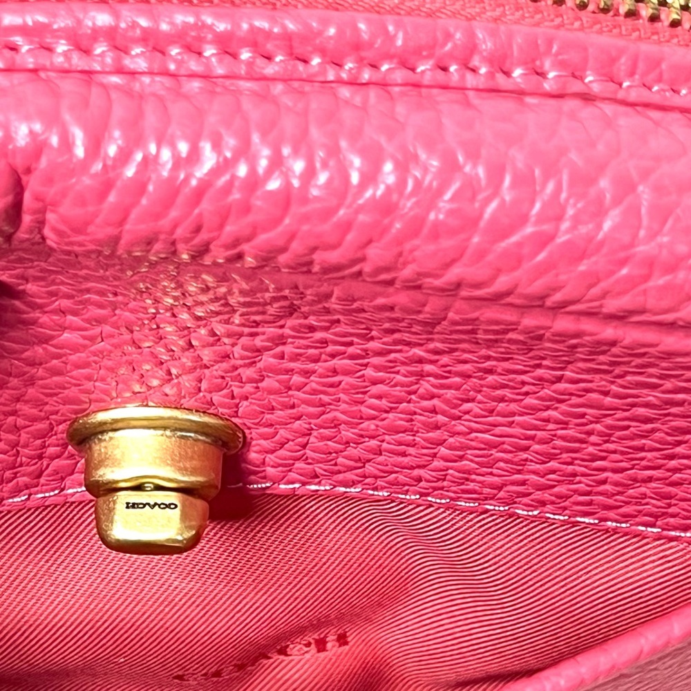 Coach Camera Bag Pink Soft Pebble Leather Crossbody Two Adjustable Straps - Picture 12 of 17